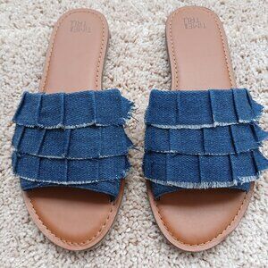 Denim Flat Slip-Ons
